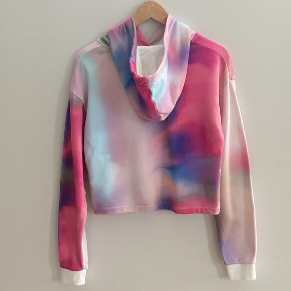 Calvin Klein Jeans Womens Monogram Logo Pullover Cropped Hoodie, Multicolor, XS - Picture 5 of 8